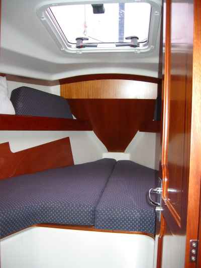 Elan 333 double berth in the forepeak