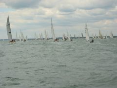 One More Knot approaching the finish, 2010 Round the Island race