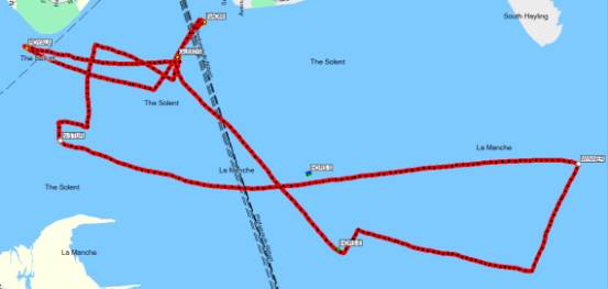 Rhapsody's race 8 GPS plot