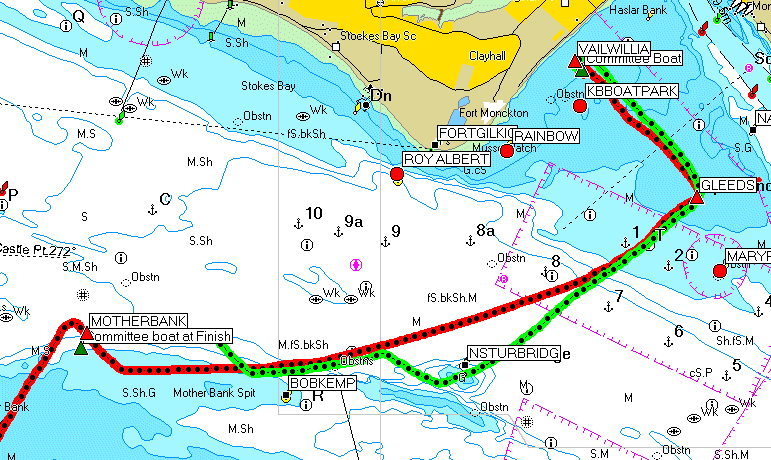 One More Knot's race 5 GPS plot