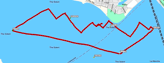 Rhapsody's race 6 GPS plot