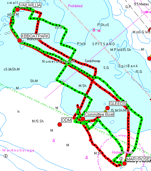 One More Knot's race 9 GPS plot