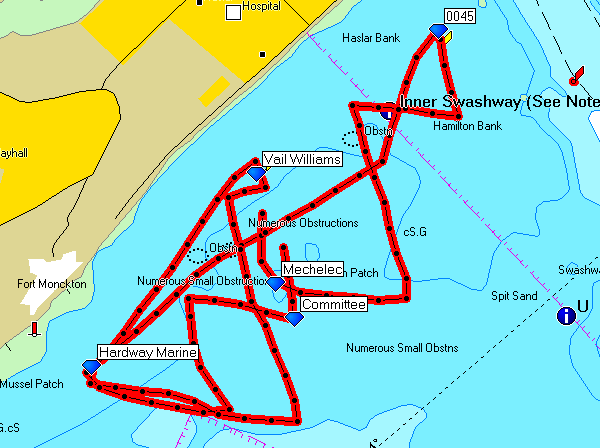 One More Knot's race 3 GPS plot