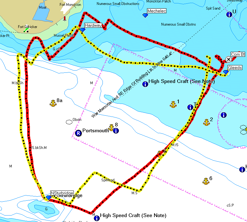 One More Knot's race 5 GPS plot